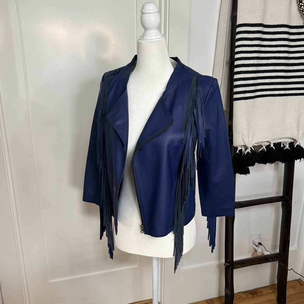 Cleobella leather fringe Everly jacket M